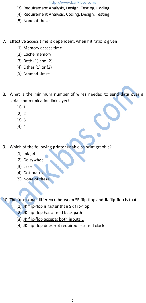 it officer sample question papers