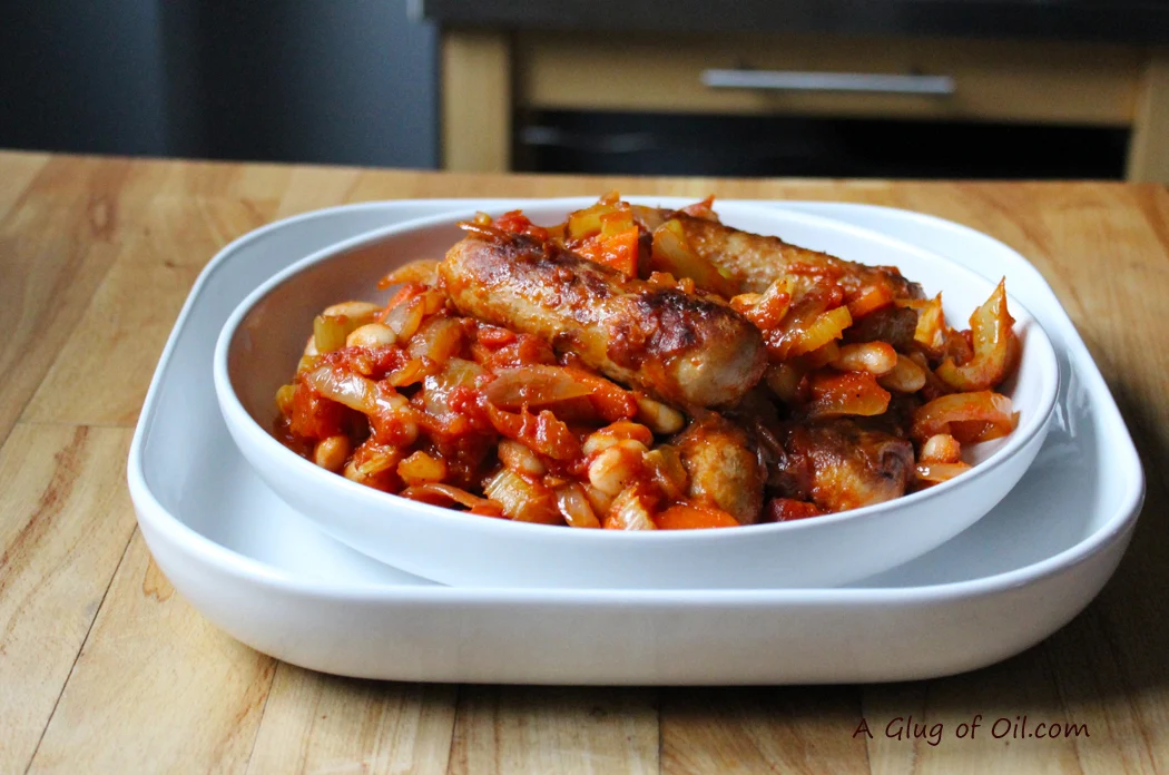 Sausage and white bean casserole