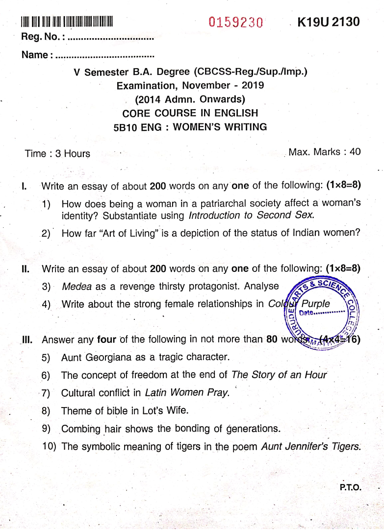 methodology of humanities and academic writing kannur university question paper