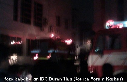 Kebakaran UPS DataCenter IDC Duren Tiga