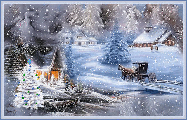 Images pour Facebook: Paysages enneigés avec flocons de neige scintillants Images pour Facebook: Paysages enneigés avec flocons de neige scintillants