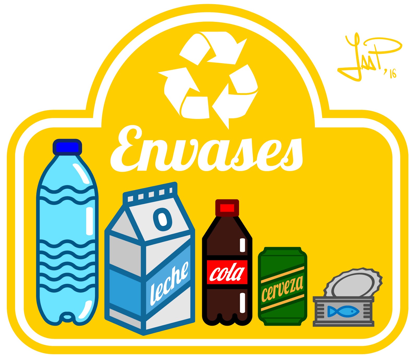 Dibujos vectoriales para concienciar sobre el reciclaje