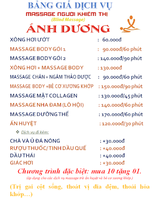 Massage khiếm thị Ánh Dương quận 7 - 11