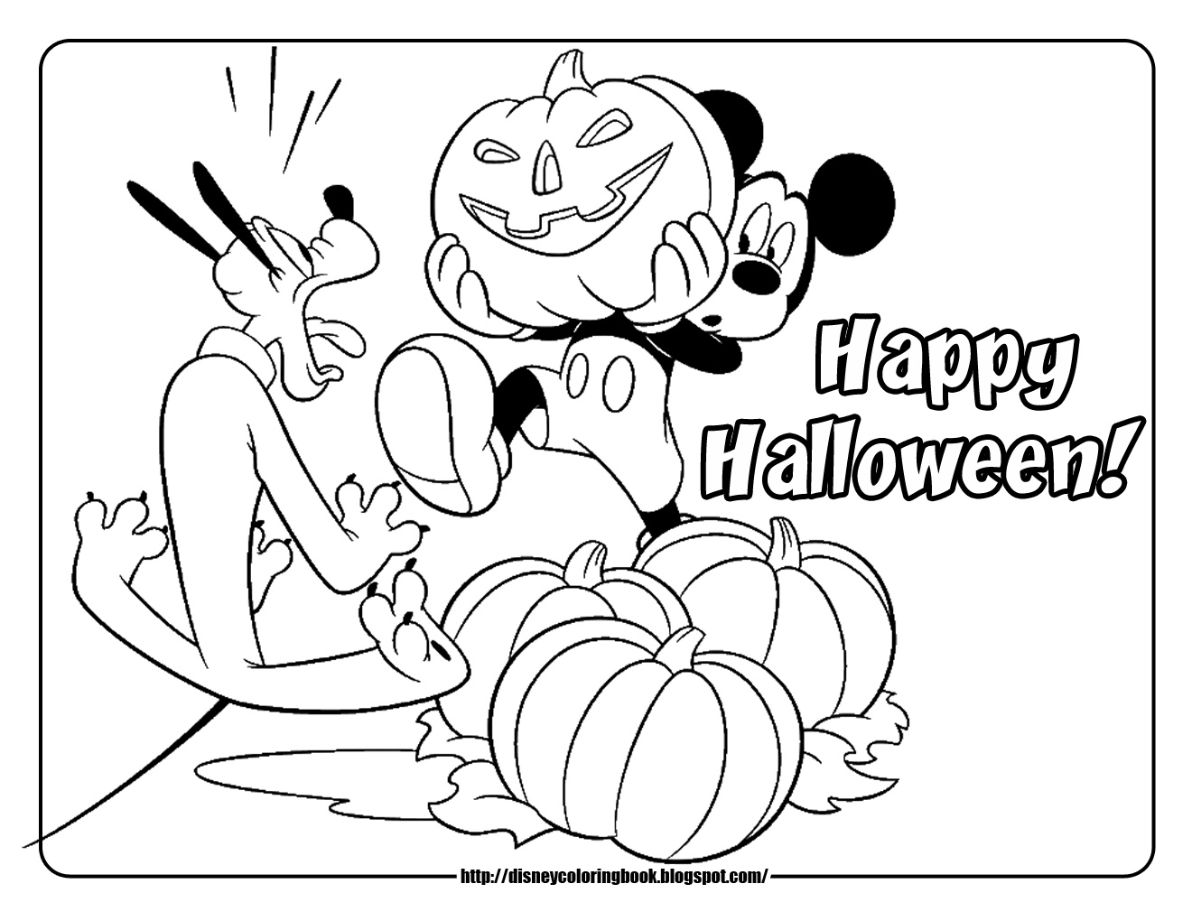 Disney Coloring Pages And Sheets For Kids Mickey And Friends Halloween 