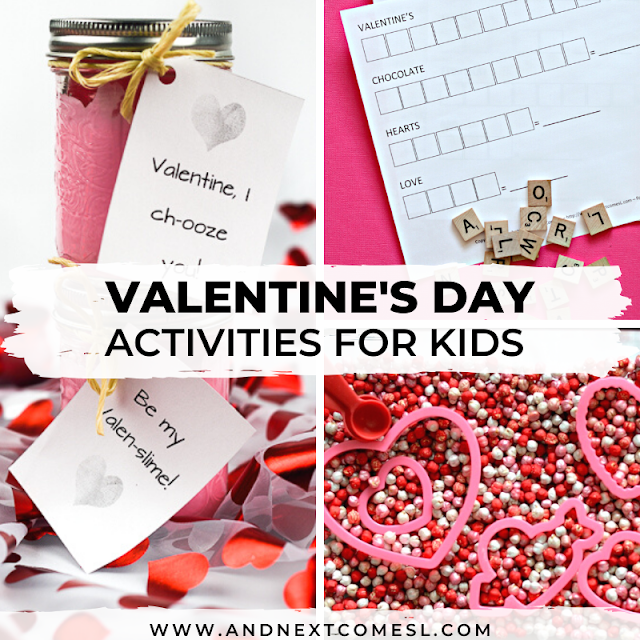 Valentine's Day lesson plan preschool - activities, crafts, printables, and sensory bin ideas