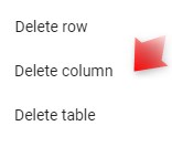 delete table row