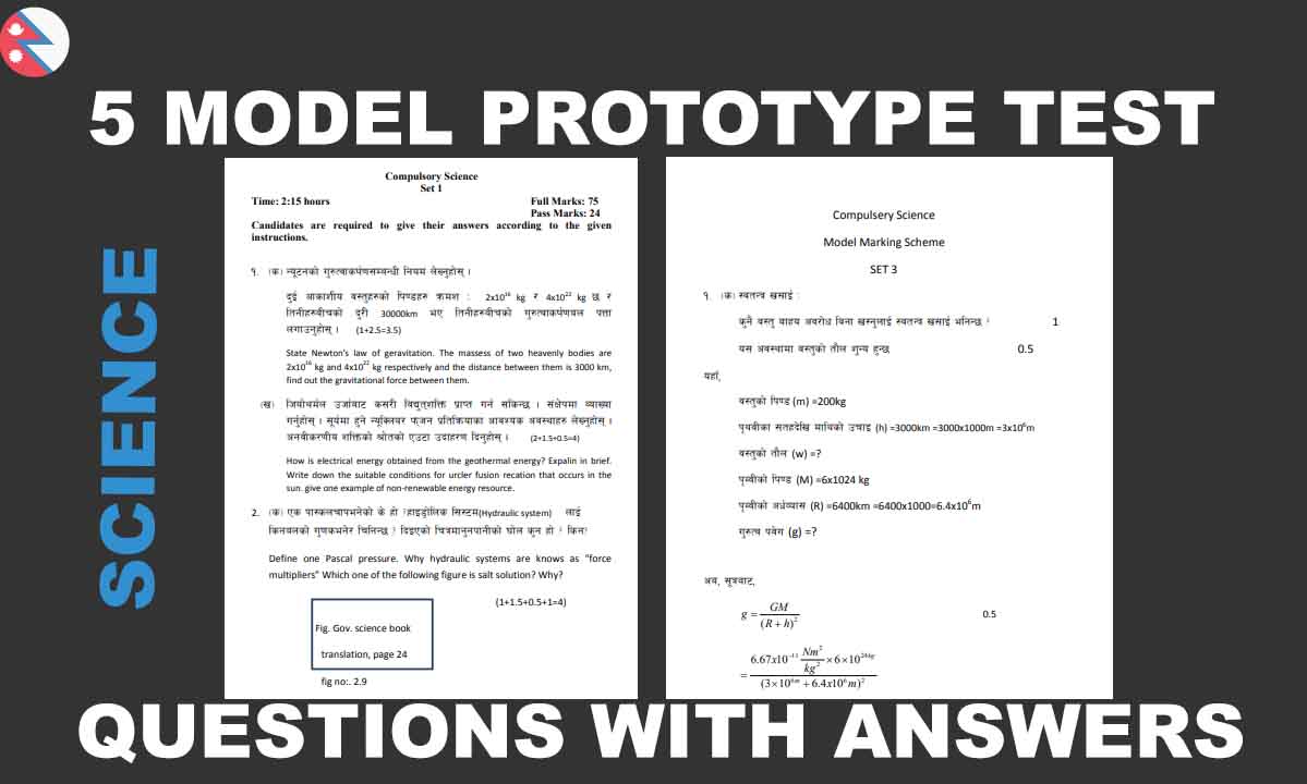 5 Best Model Test Questions with Answers for Practice of SEE 2076