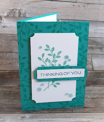 Stampin up vine design thinking of you a little bit more card