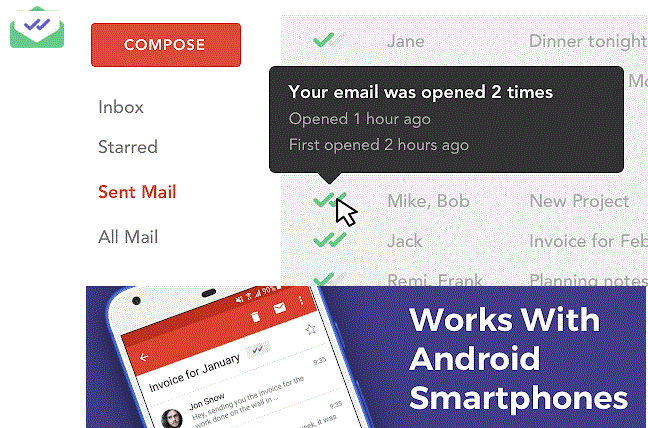 gmail tracker for android