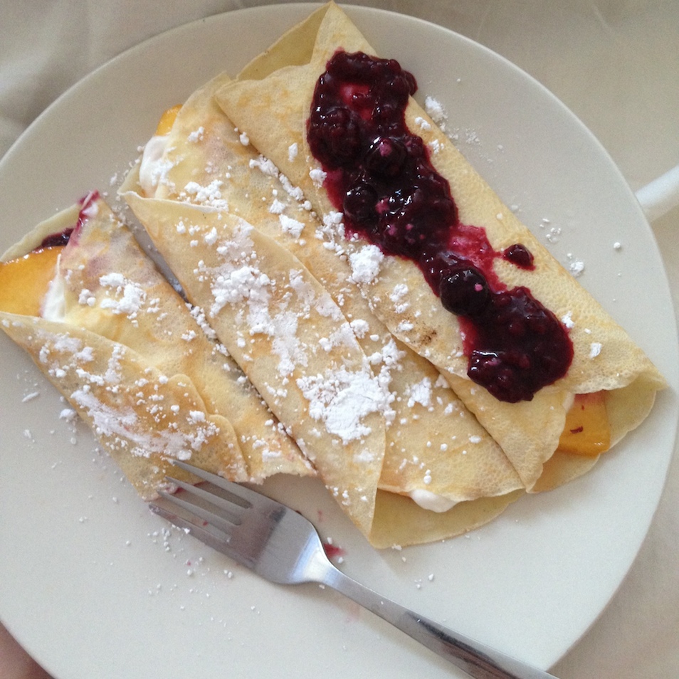 mrs harding cooks Crepes + Mixed Berry Compote