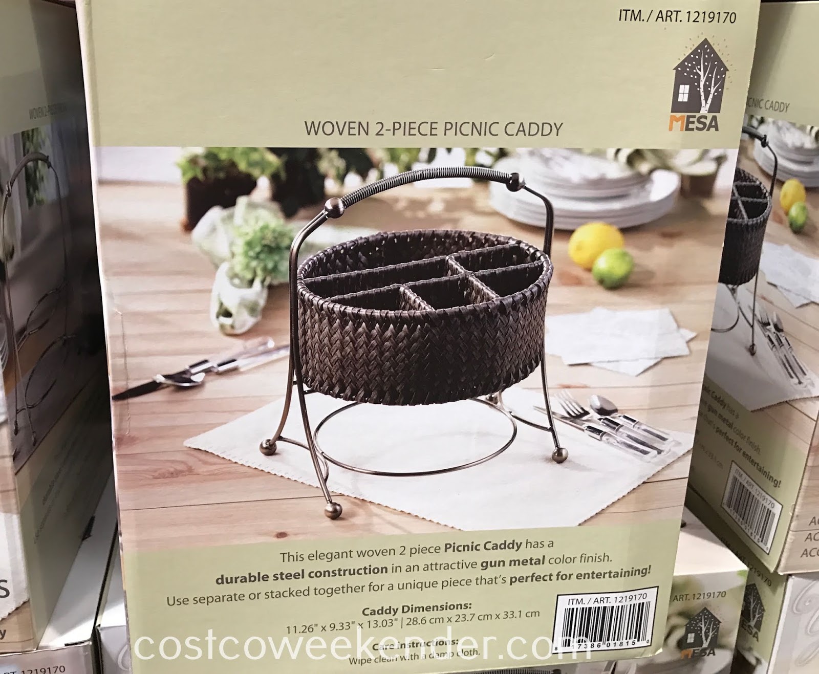 Mesa Woven Picnic Caddy Costco Weekender