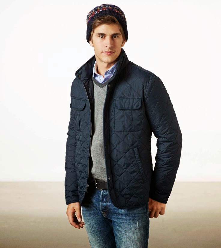 American Eagle Quilted Jacket Navy | Fashion and Style | Tips and Body Care