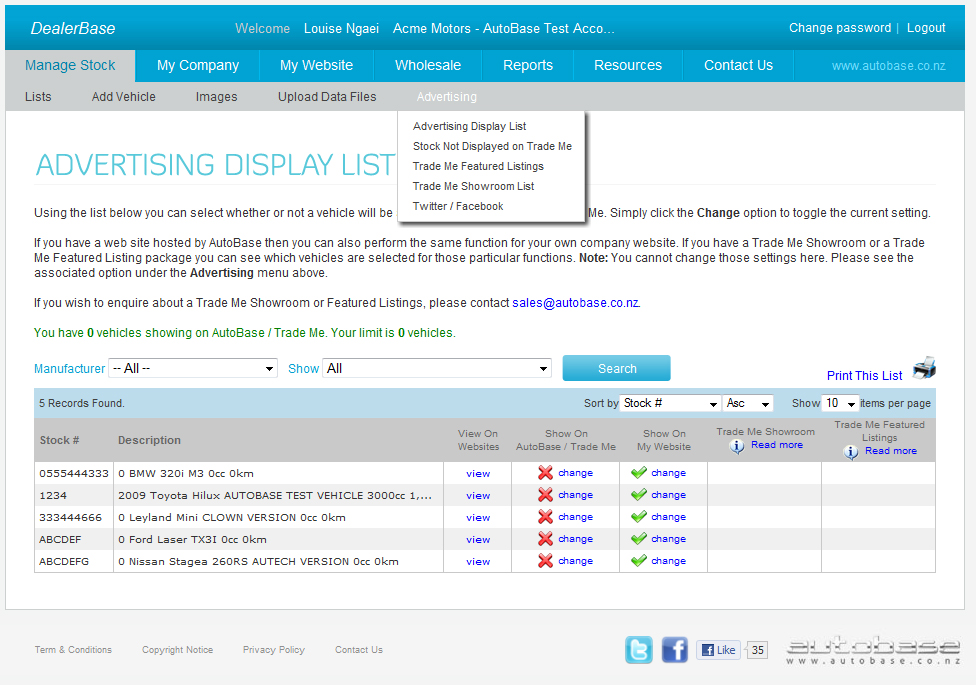 AutoBase AutoBase Dealer Services site DealerBase