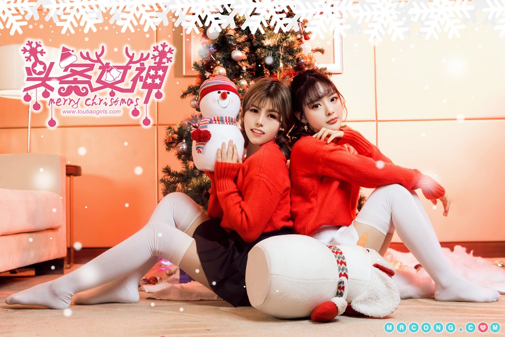 TouTiao 2017-12-24: Models Zhou Xi Yan (周 熙 妍) and Bai Tian (白 甜) (28 photos)