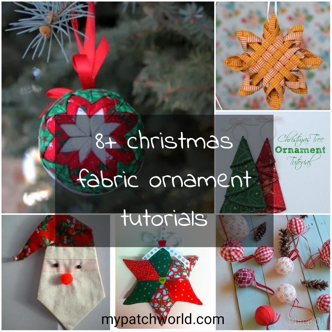 8 christmas fabric ornament tutorials | All about patchwork and quilting