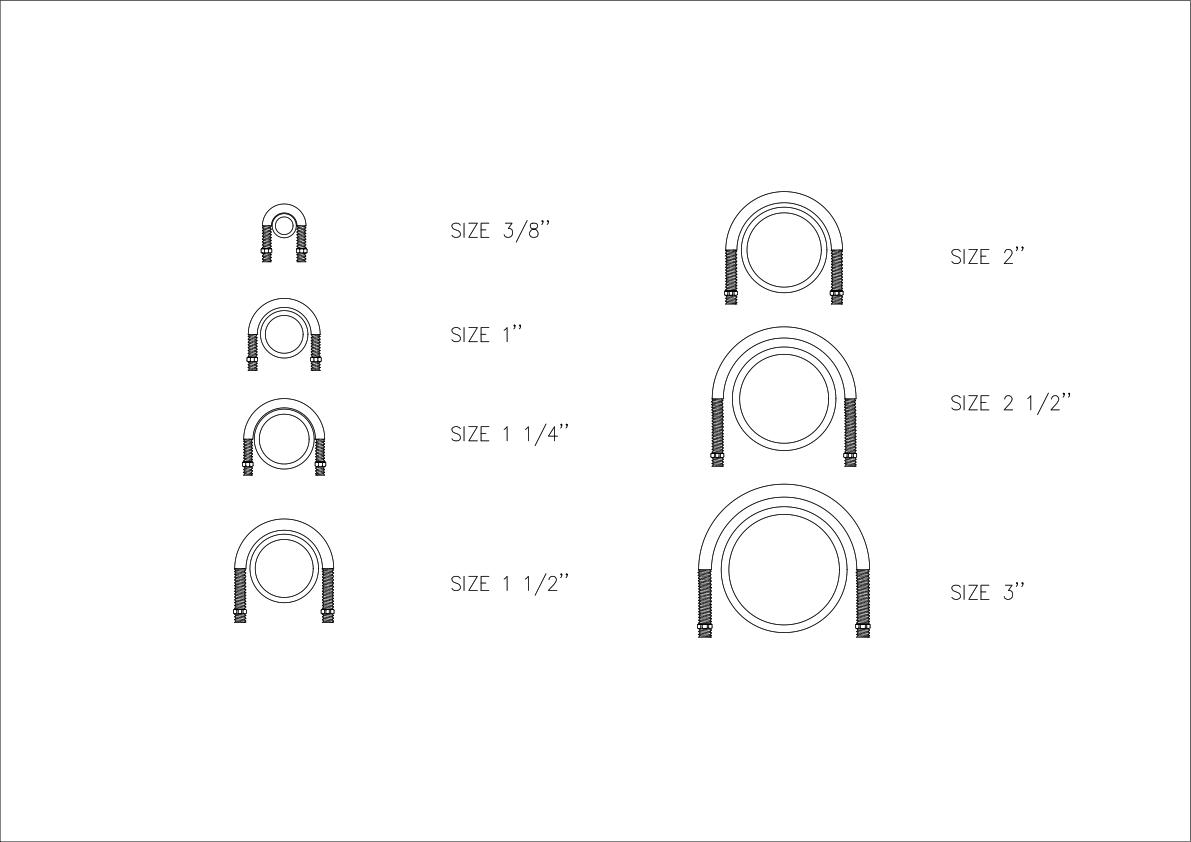Download UBolt Drawing AutoCAD Free