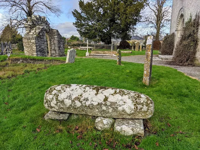 Viking hogback stone at St. James Church in Castledermot in South Kildare