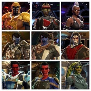 Customization's for all my Star Wars The Old Republic characters and companions.