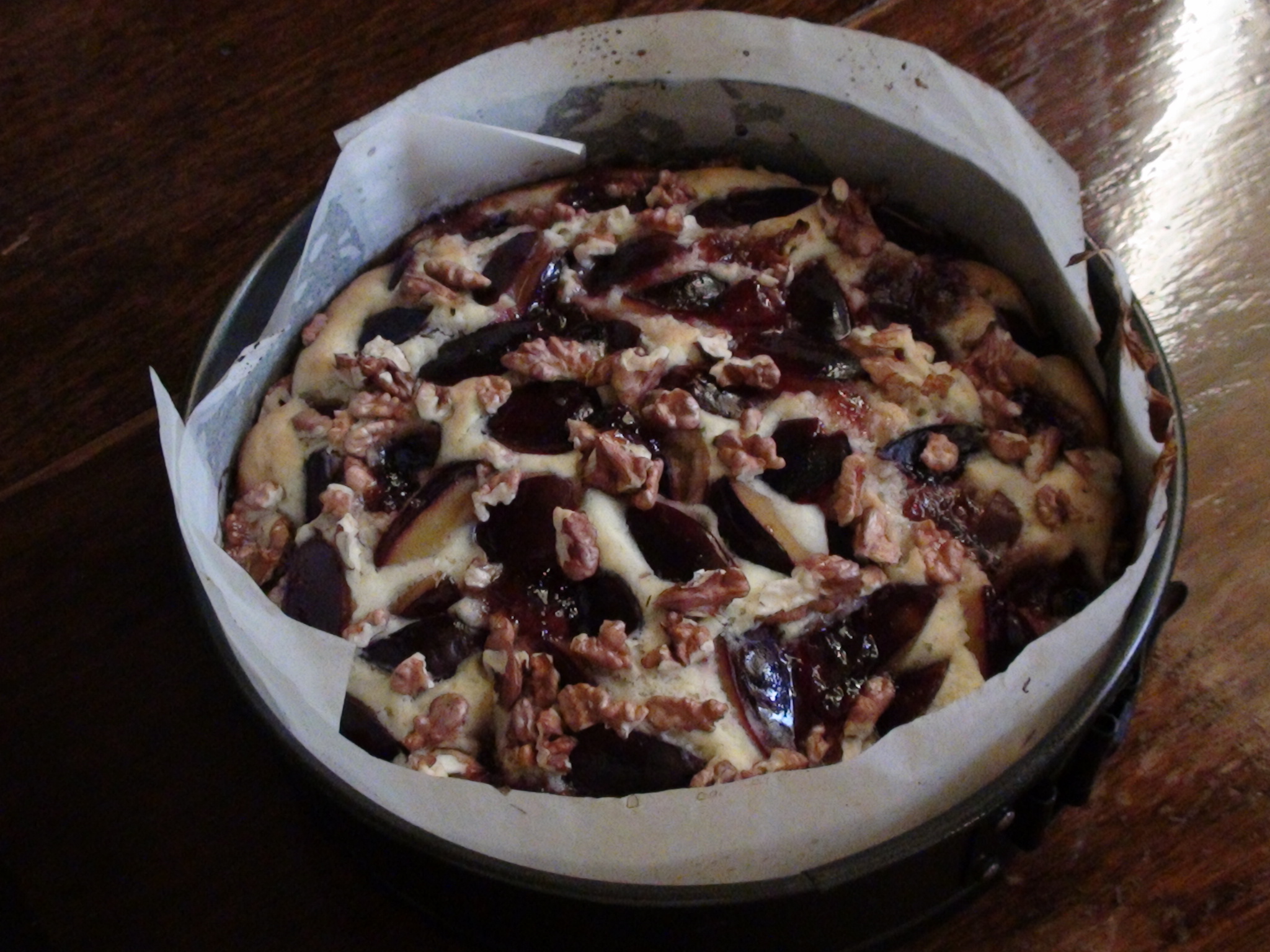 zsuzsa is in the kitchen PLUMWALNUT BUTTERMILK COFFEE CAKE