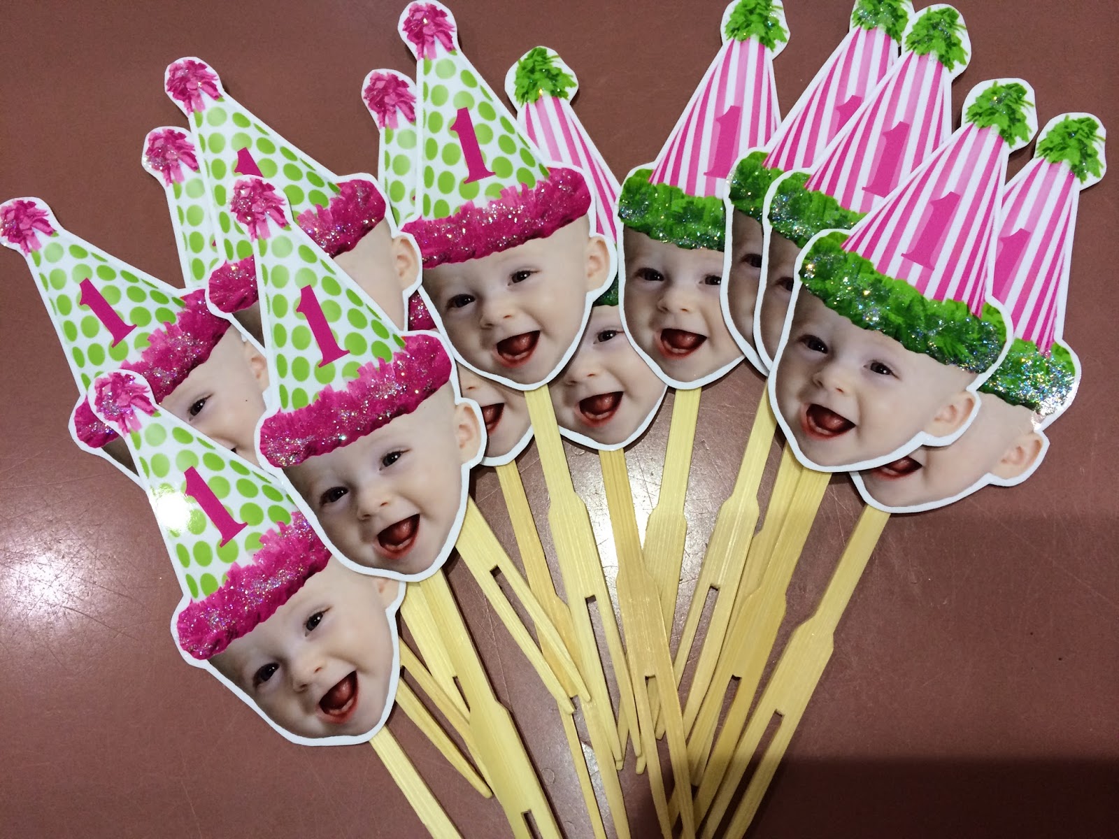 Cake Face Toppers Photo cupcake toppers