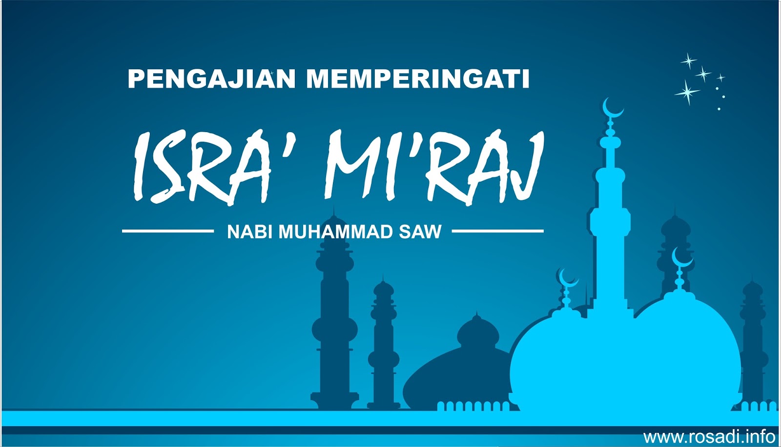 Desain Banner Isra' Mi'raj format CDR Berwarna Biru Rosadi's Blog