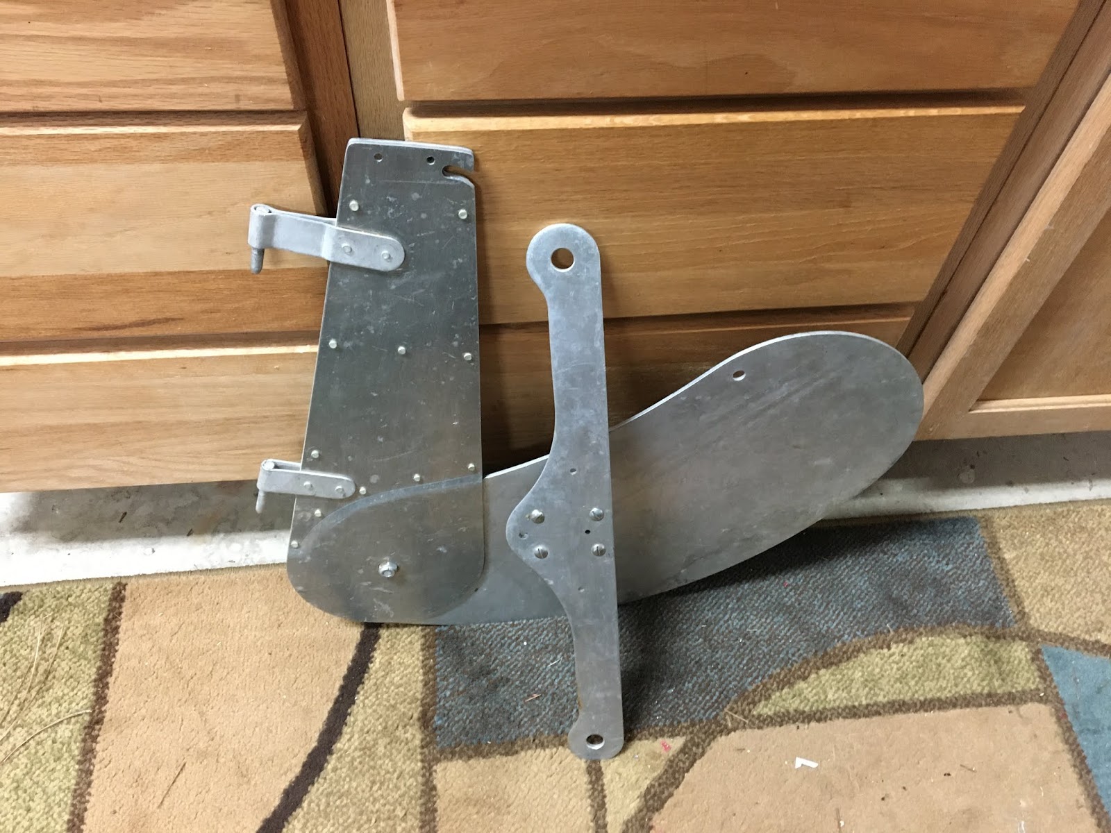 Small Boat Restoration Grumman Canoe Rudder, Leeboard and Portage Bracket