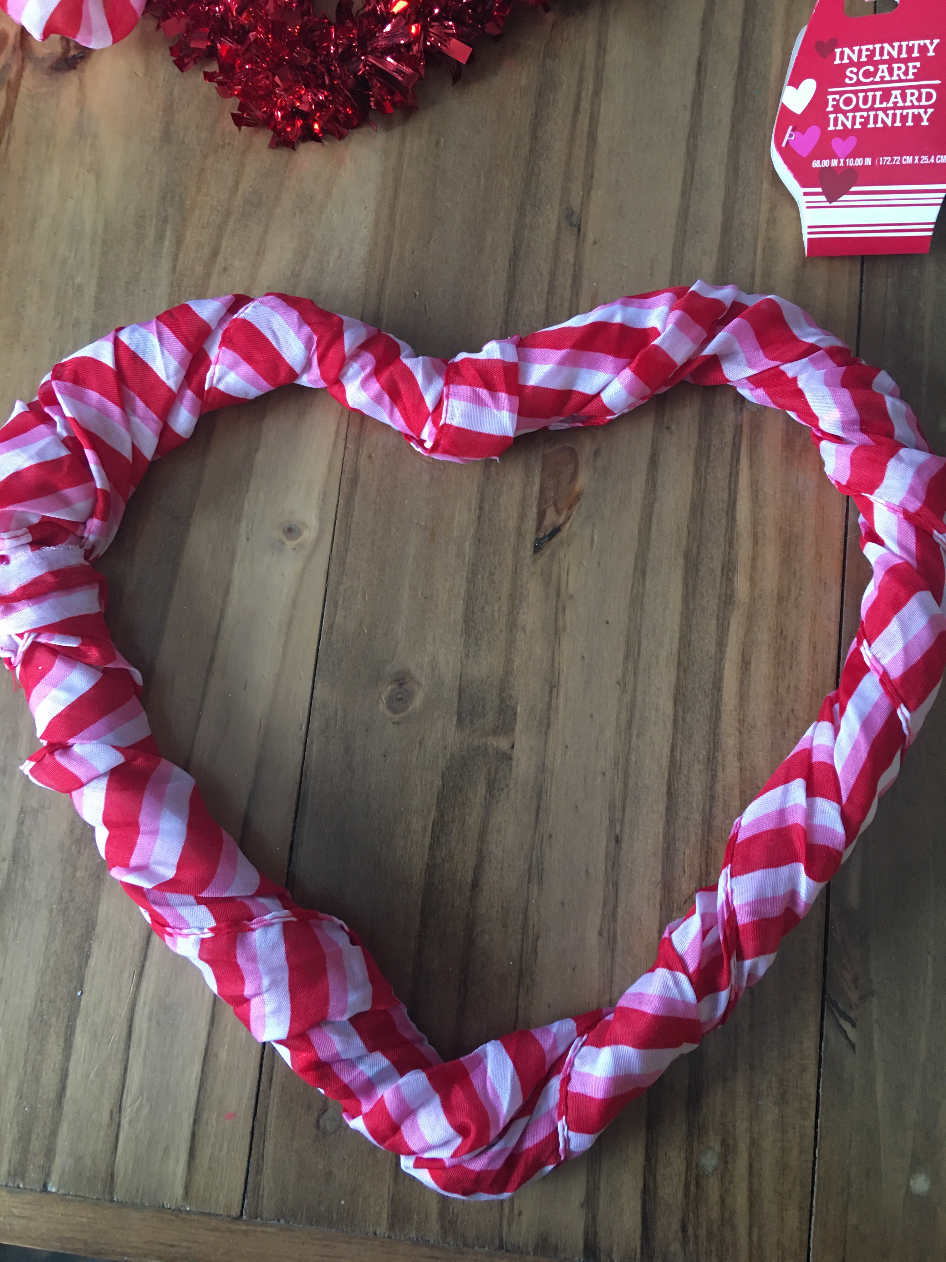 DIY Dollar Tree Heart Wreath Craft