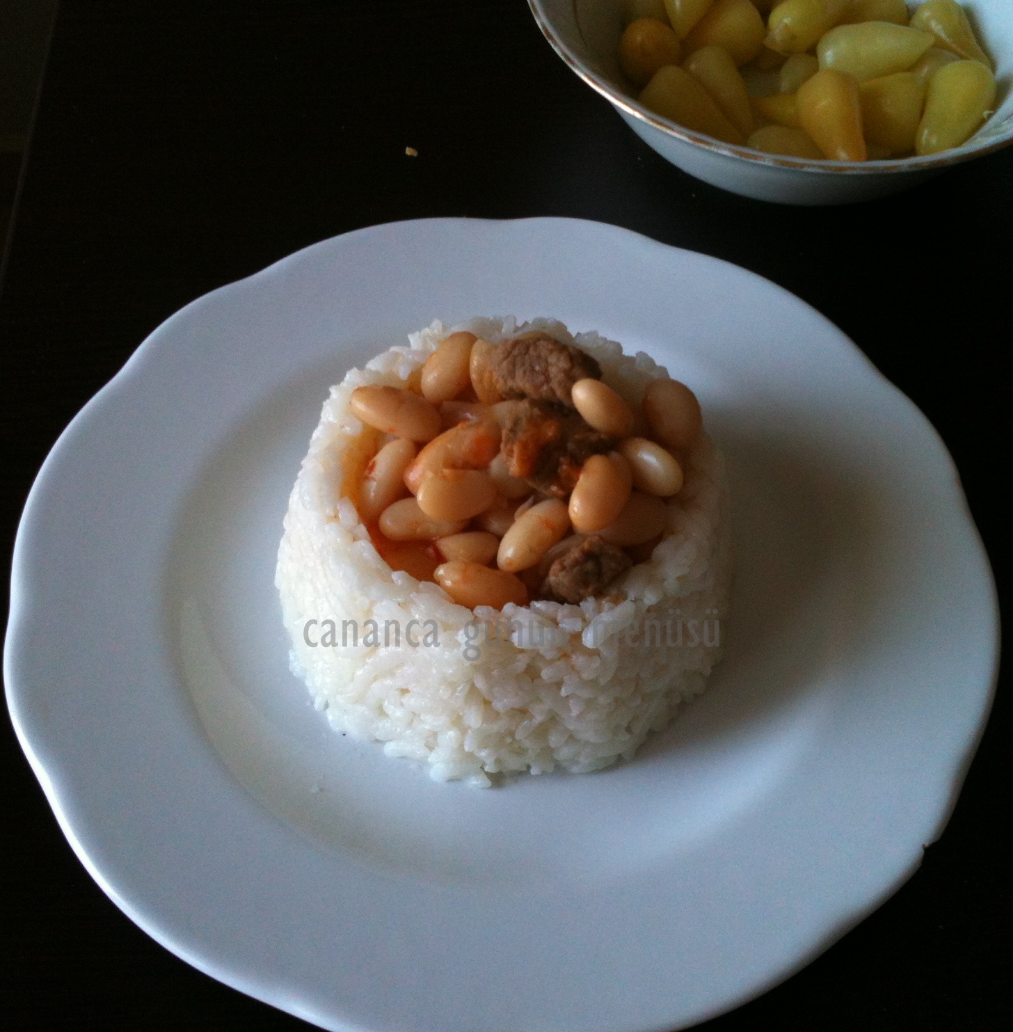 cananca günün menüsü Güveç Kuru Fasulye Pilav