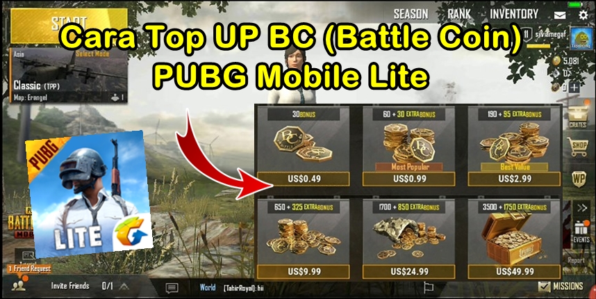 Cara Top Up Bc Battle Coin Pubg Mobile Lite Rumah Multimedia
