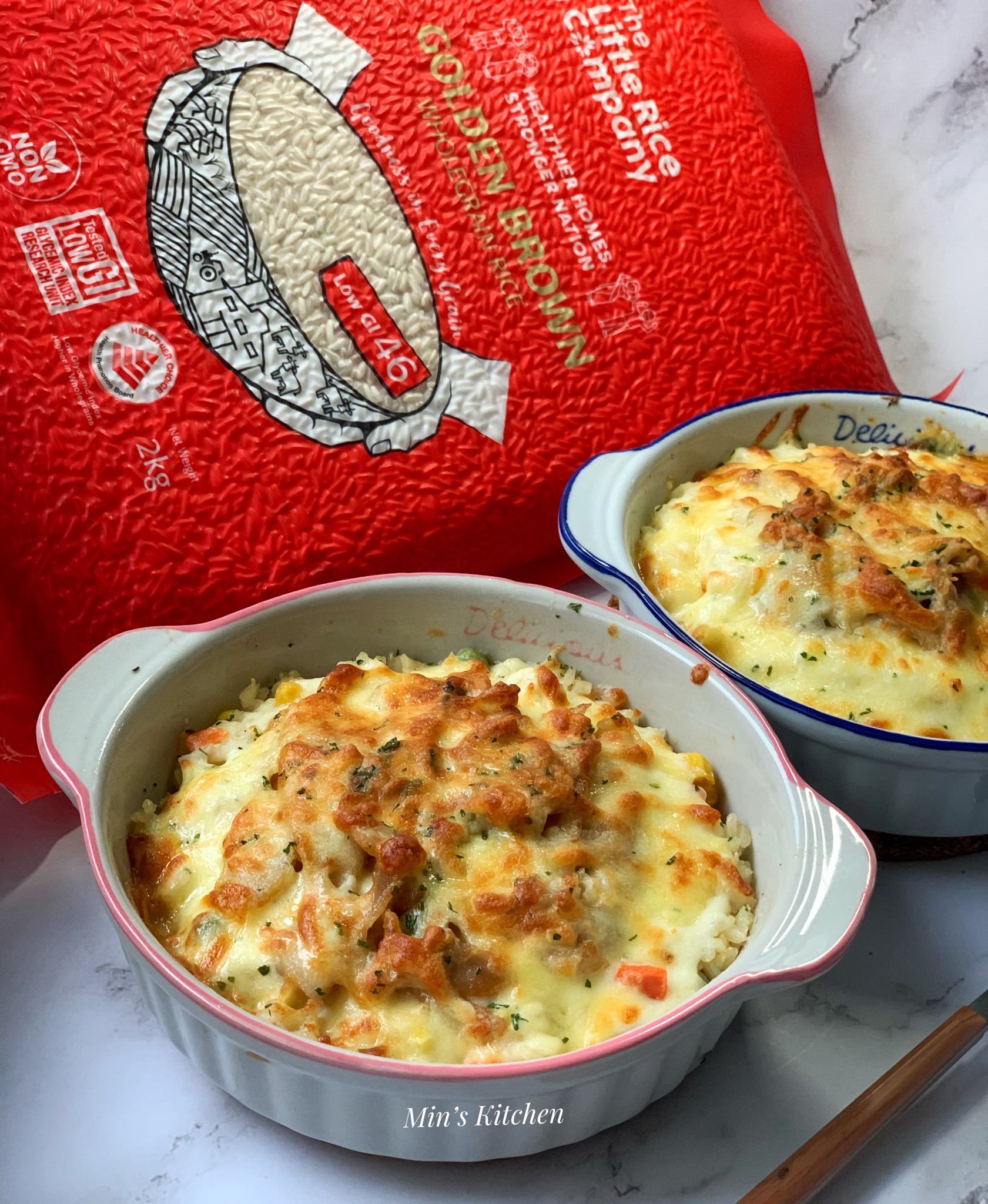 Min's Kitchen: Chicken Cheese Baked Rice (collaboration)