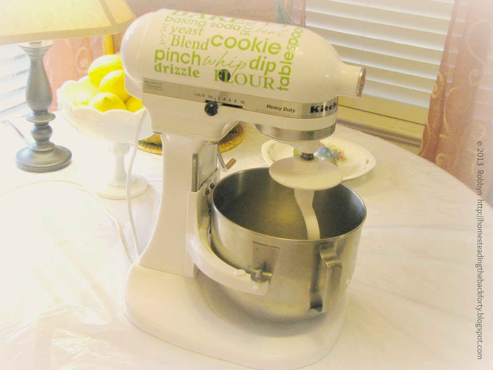 The Back Forty Kitchenaid Mixer! and decal