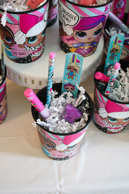 LOL Doll Party Favor Cups full of fun items