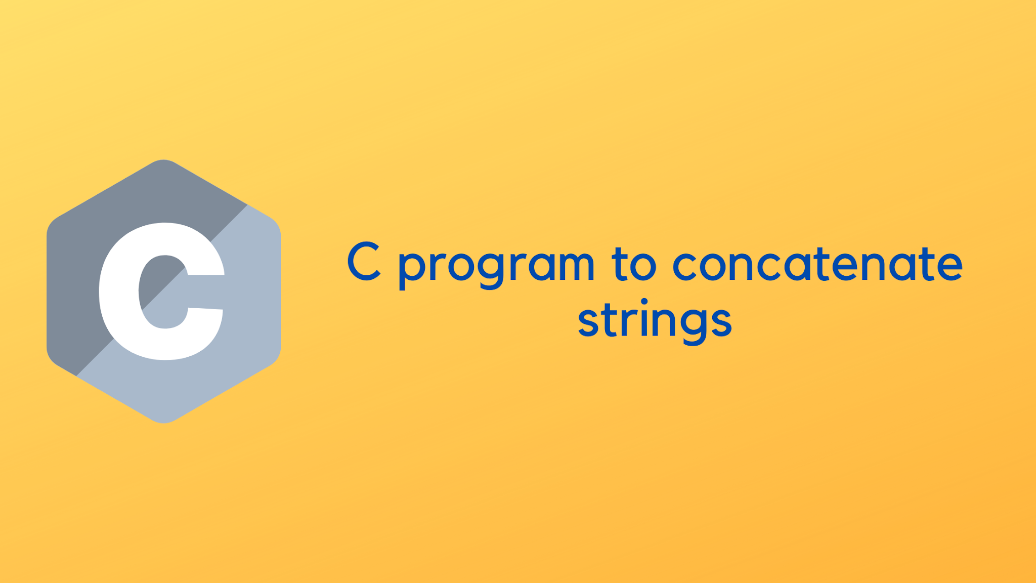 C program to concatenate strings