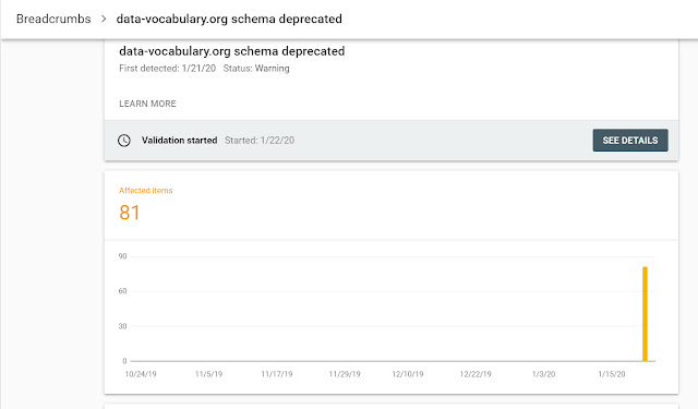 Google search console ปัญหา  data-vocabulary.org schema deprecated