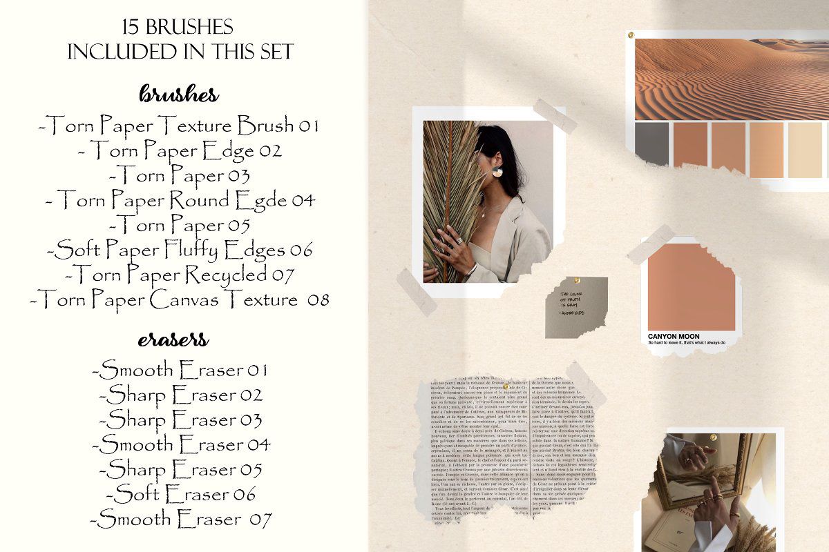Torn Paper Kit for Procreate 2 Torn Paper Kit for Procreate..