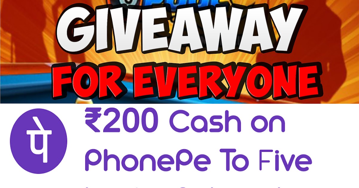 PhonePe give away and 8 BALL POOL GIVEAWAY UNIQUE ID ...