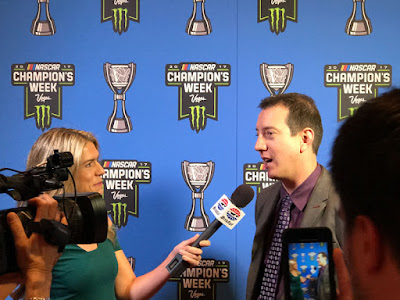I asked Kyle Busch who was going to win the Snowball Derby.  He responded, "Me, I am going there now." and he did just that!