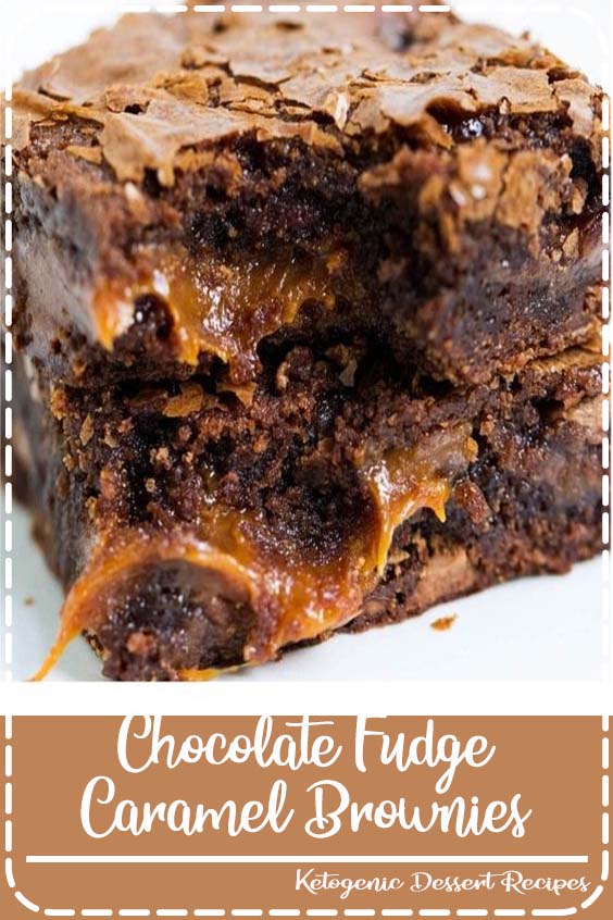 Chocolate Fudge Caramel Brownies Food Genevieve
