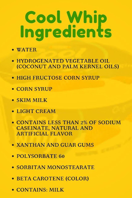 Cool Whip Ingredients Cool Whip Ingredients