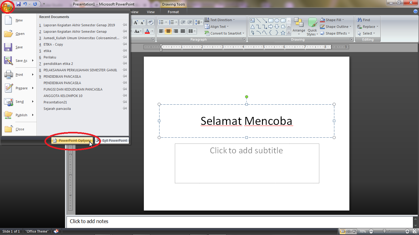 Cara Menghilangkan Garis Merah Dibawah Tulisan Pada Powerpoint Tutorial Microsoft Office