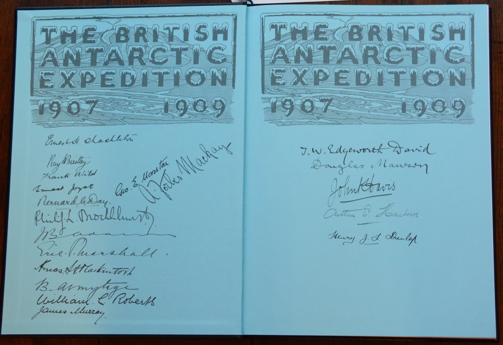 Shackleton's Nimrod Antarctic Expedition book Leather Bound boxed