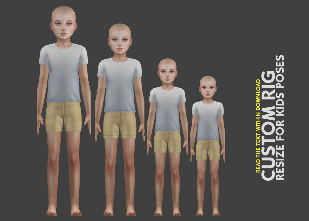 Edited Body Height Presets For Kids Custom Rig For Making Poses