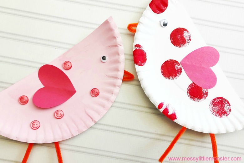 Paper plate bird craft