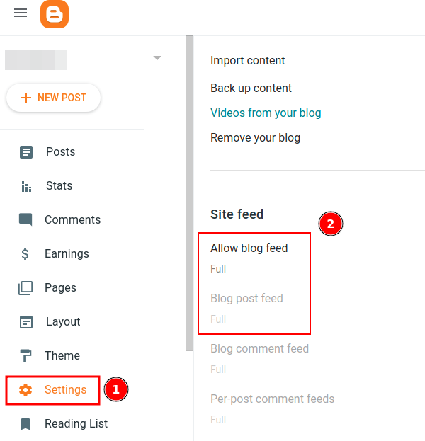 Blog Post Feed and Allow Blog Feed