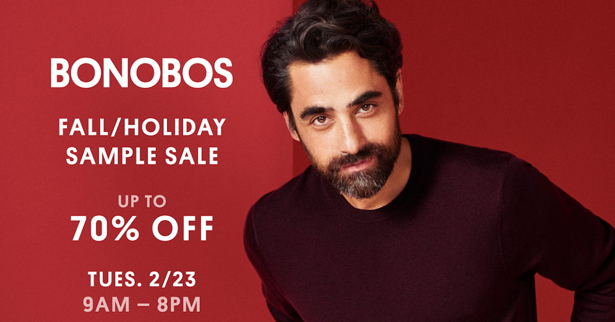 fashionably petite Bonobos Sample Sale 2/23 2/28/16