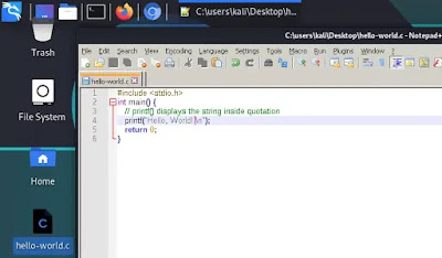 writing c programs in Kali Linux writing c programs in Kali Linux