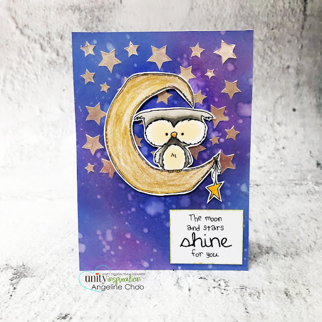 ScrappyScrappy: Unity Stamp Brown Thursday 2019 -Starry Galaxy Background #scrappyscrappy #unitystampco #card #cardmaking #stamping #papercraft #youtube #quicktipvideo #unitystampbrownthursday #brownthursday #timholtz #distressoxideinks #stencilpal #starstencil #starrygalaxybackground #galaxy #starrynight #owlandthemoon #copicmarkers #metallixgel #thermoweb #decofoilmetallixgel #embossingpaste 