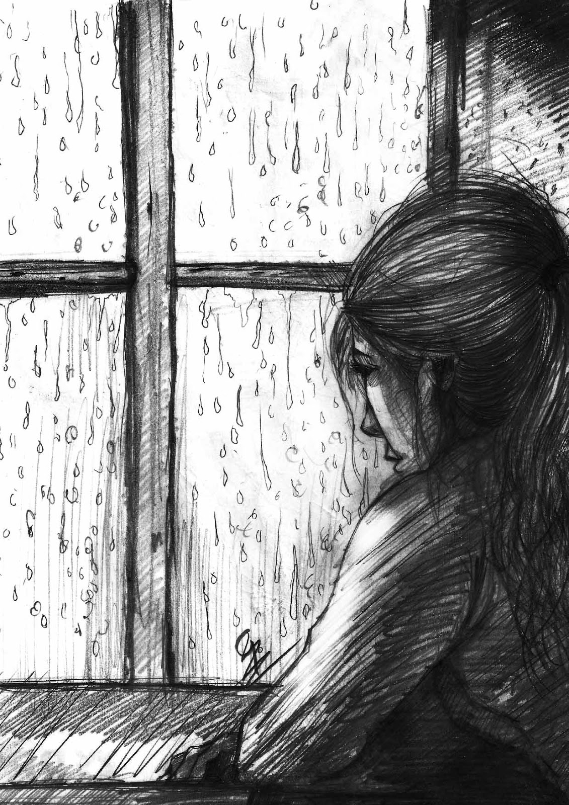 rainy day drawing