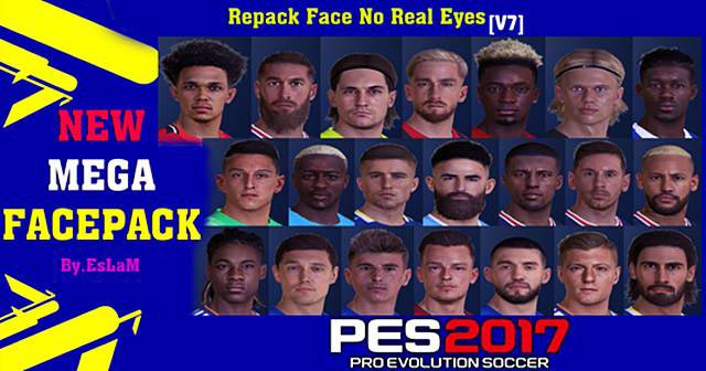 New Look Facepack V7 Season 2021 (500+ Faces) For PES 2017