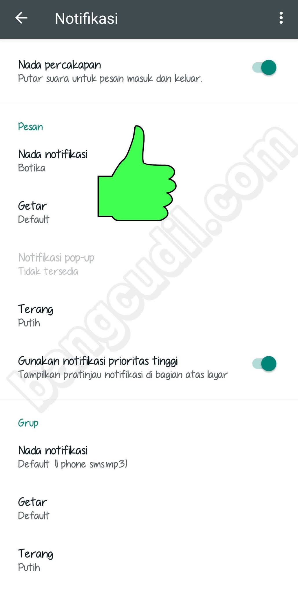 Cara Mengganti Notifikasi Whatsapp dengan Suara Google